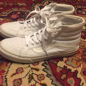 White high top Vans